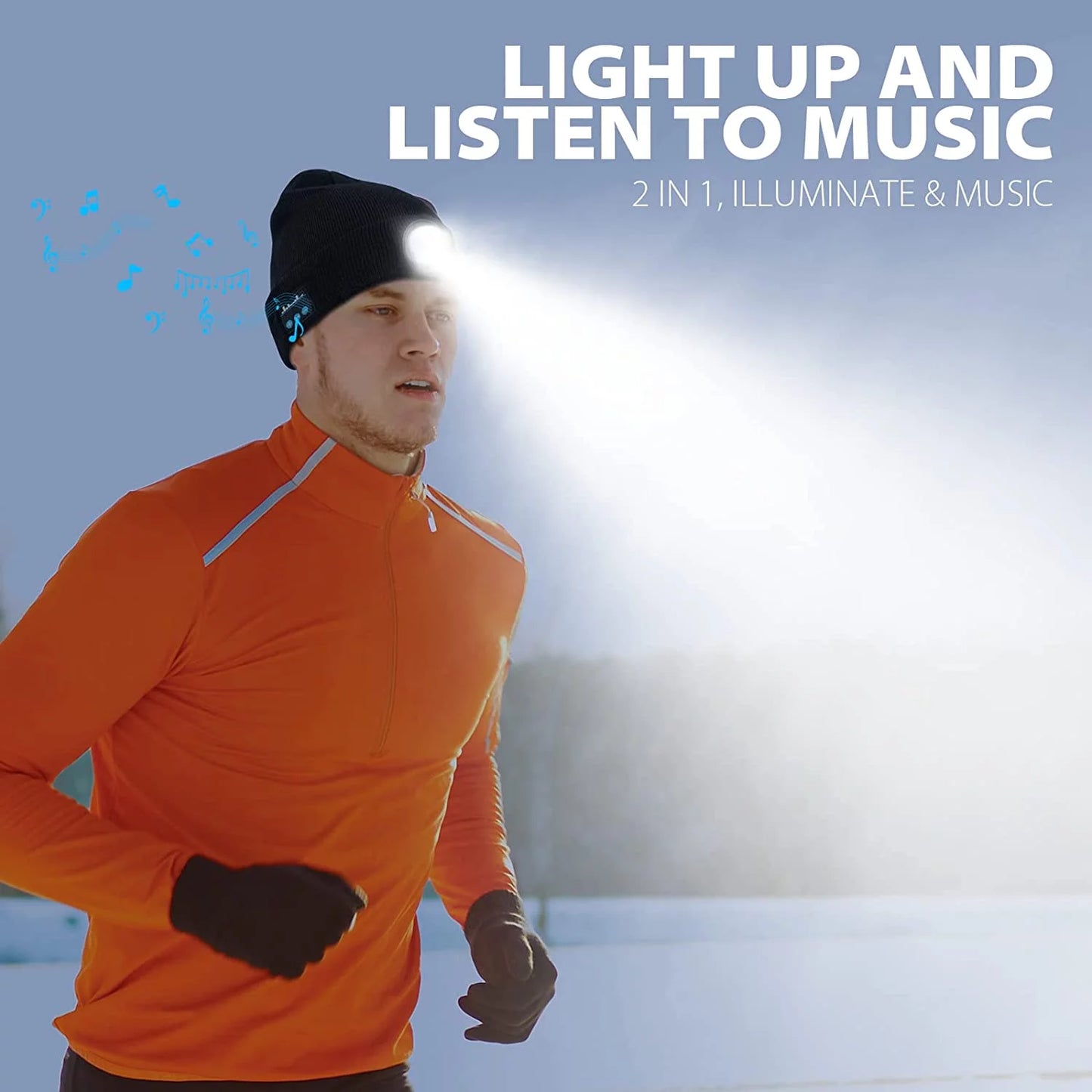 Bluetooth LED Beanie – 2-in-1 Winter Hat for Men & Women