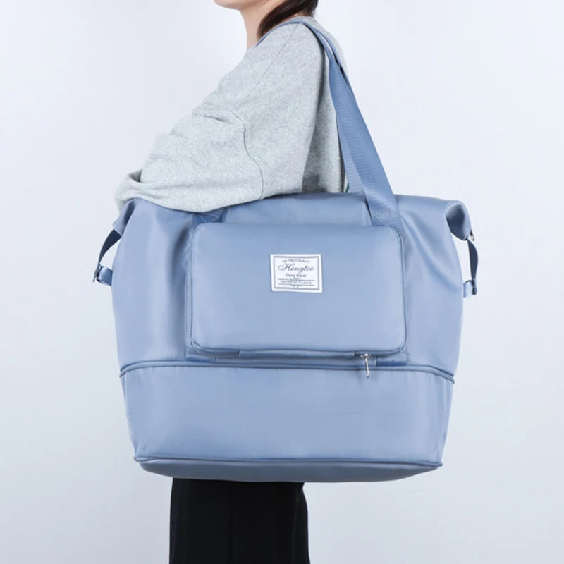 Large Capacity Foldable Travel Bag – Waterproof, Expandable Organizer