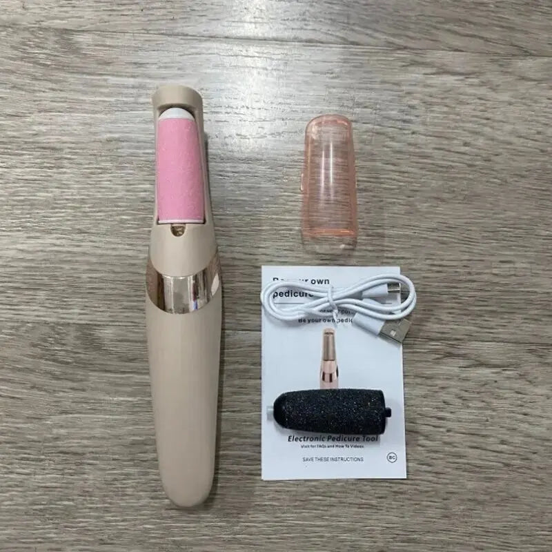 Pink Electric Foot Grinder – Electronic Callus Remover and Pedicure Tool