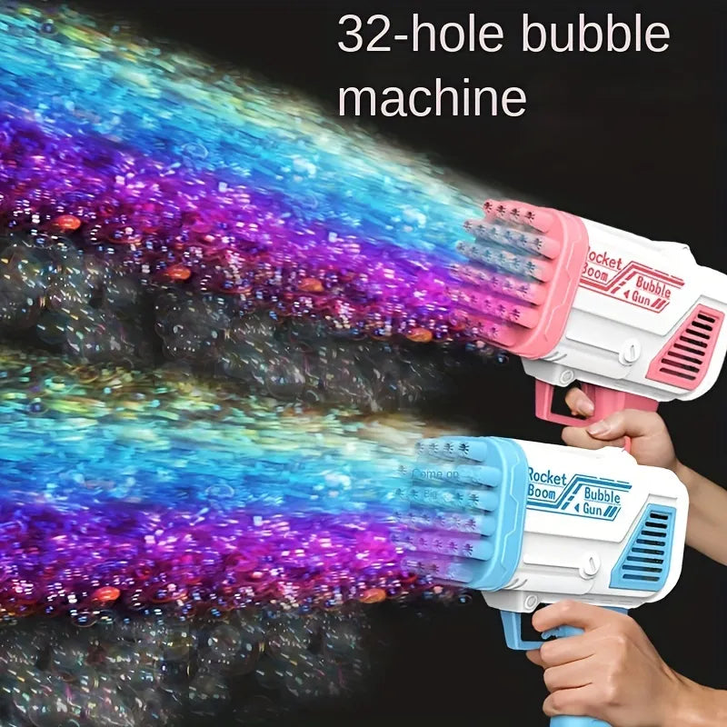 32-Hole Electric Bubble Gun – Fun Bubble Machine for Kids