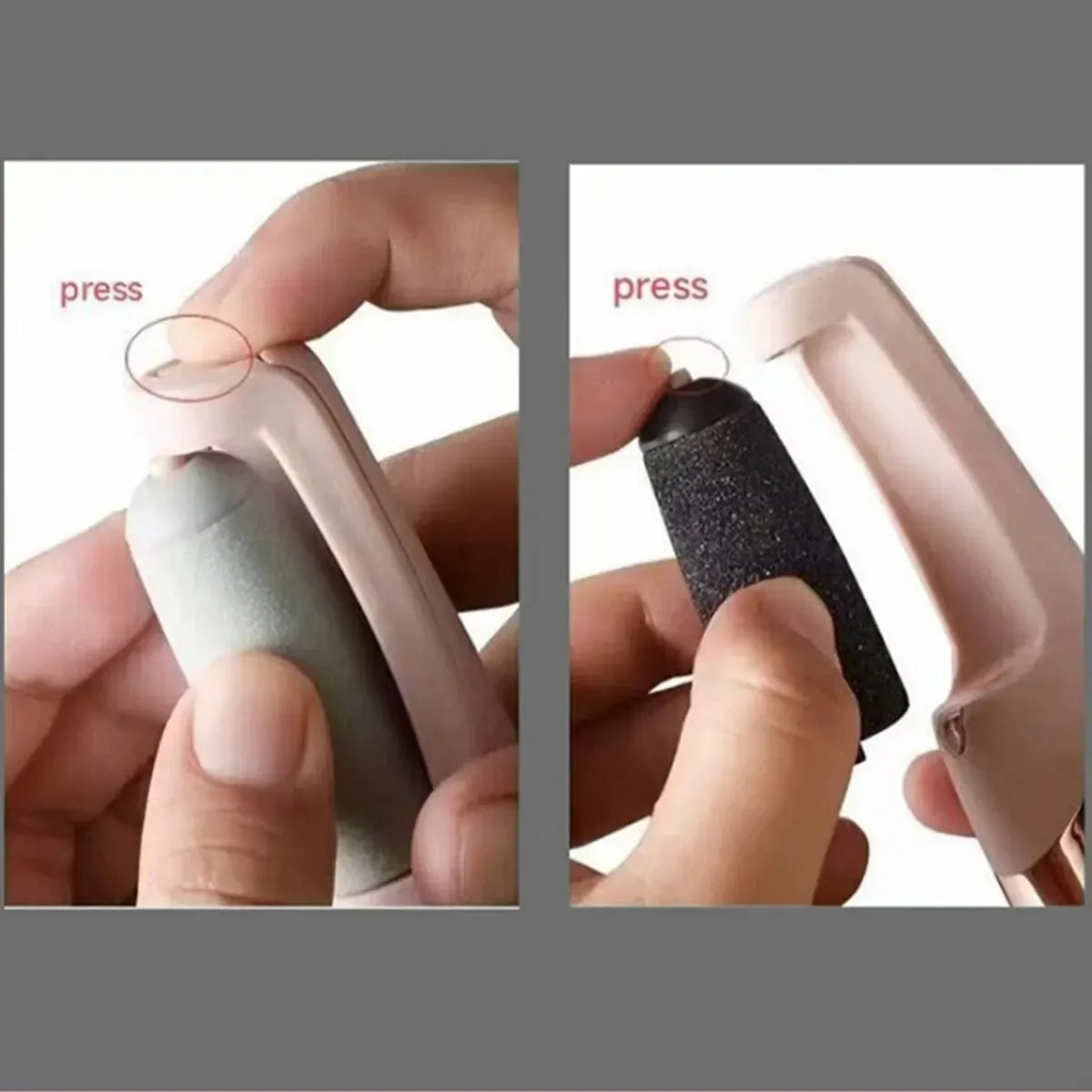 Pink Electric Foot Grinder – Electronic Callus Remover and Pedicure Tool