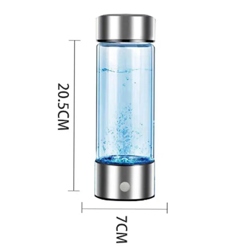 Portable Hydrogen Water Bottle – 420ml, Titanium Filter, Antioxidant Generator