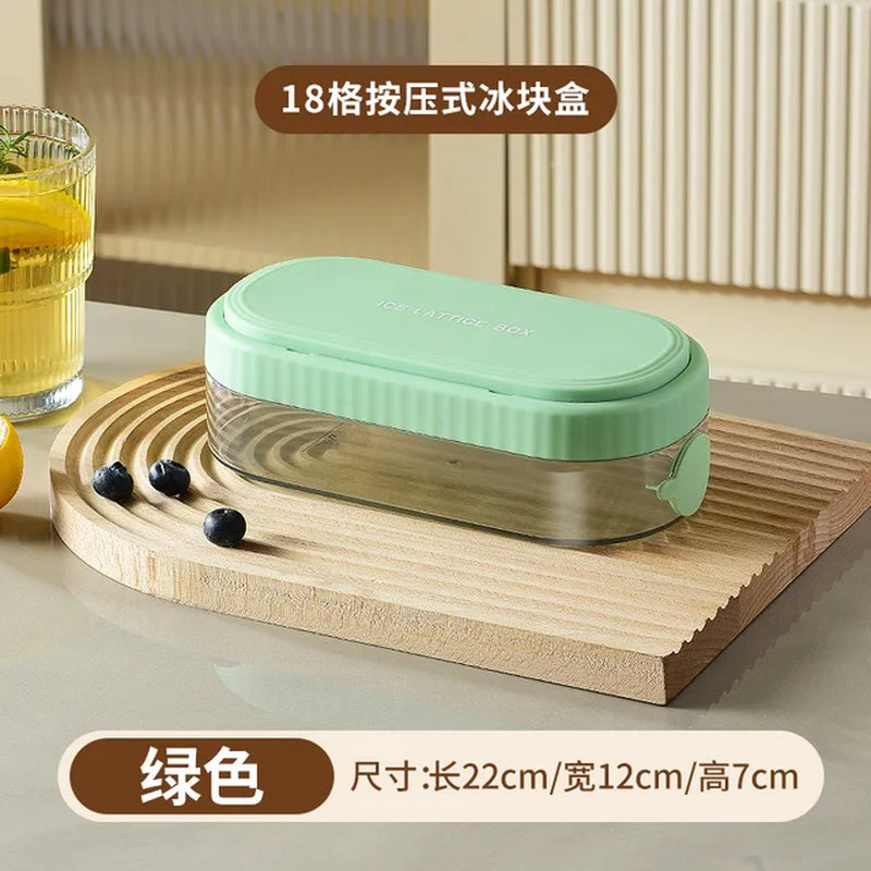 Portable Silicone Press Type Ice Cube Tray – 8-Grid, DIY Water Injection