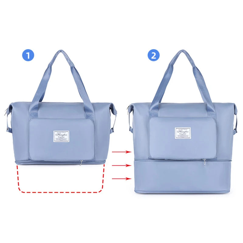 Large Capacity Foldable Travel Bag – Waterproof, Expandable Organizer