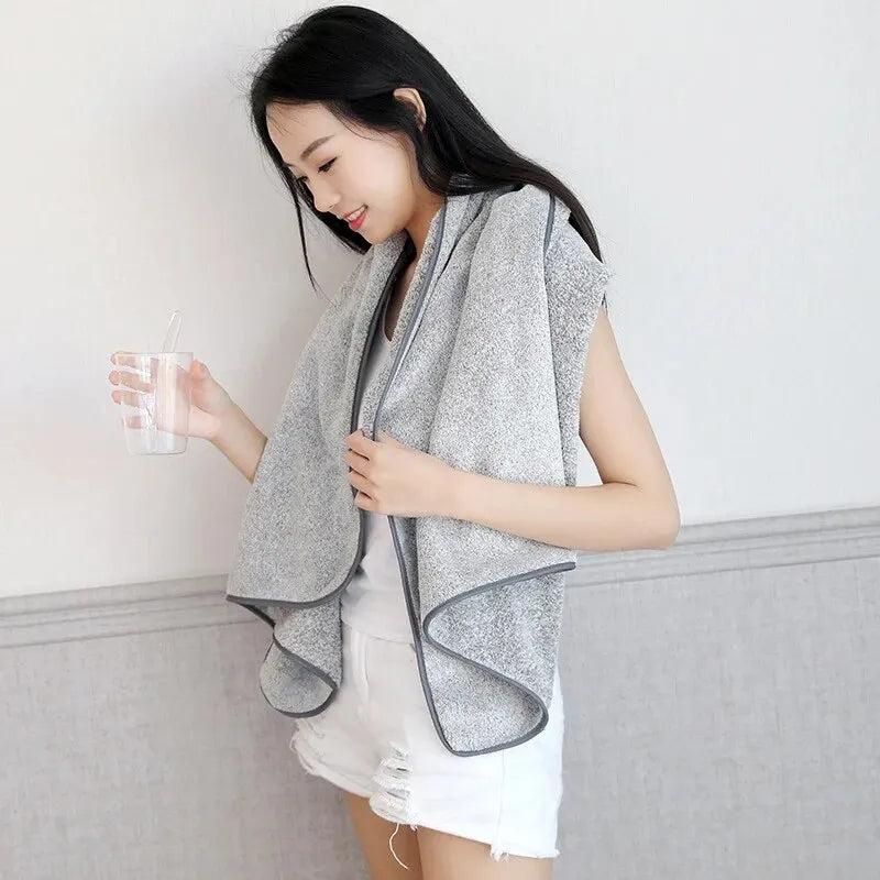 Thick Bamboo Fiber Bath Towel – Absorbent, Soft, and Versatile