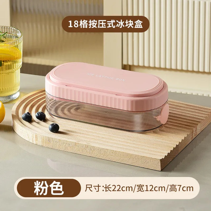 Portable Silicone Press Type Ice Cube Tray – 8-Grid, DIY Water Injection