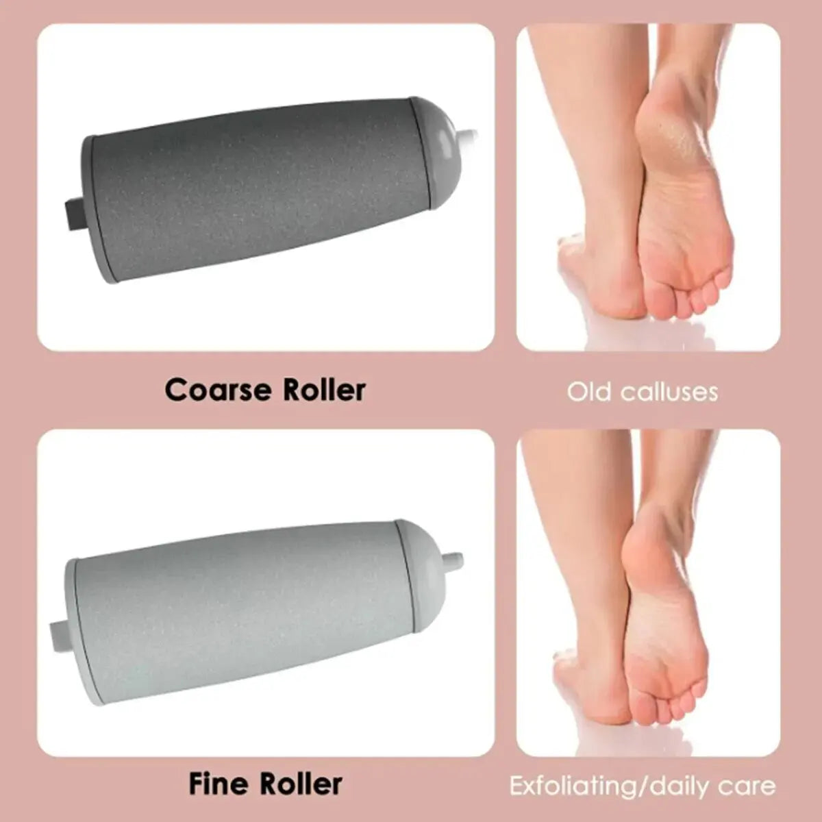 Pink Electric Foot Grinder – Electronic Callus Remover and Pedicure Tool