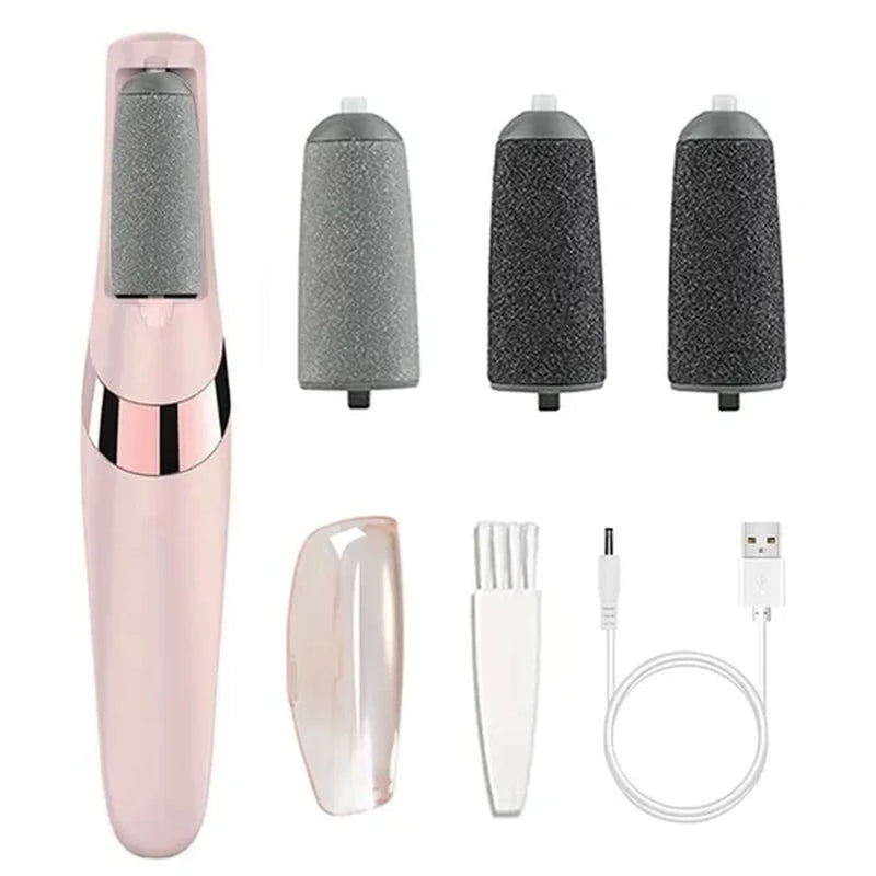 Pink Electric Foot Grinder – Electronic Callus Remover and Pedicure Tool