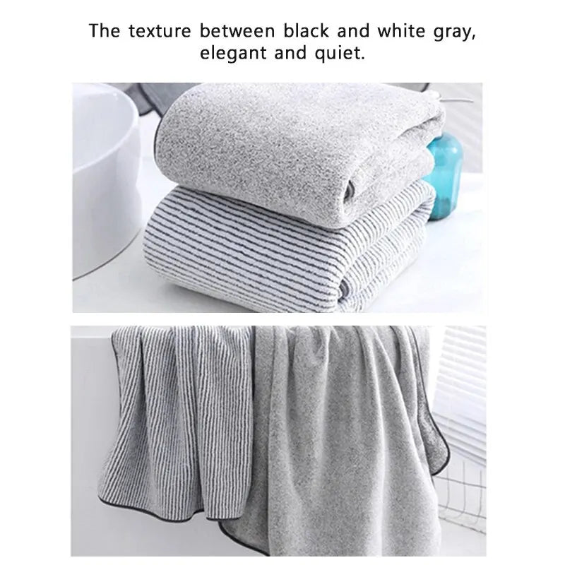 Thick Bamboo Fiber Bath Towel – Absorbent, Soft, and Versatile