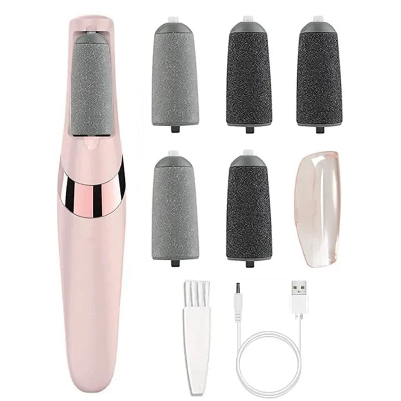Pink Electric Foot Grinder – Electronic Callus Remover and Pedicure Tool