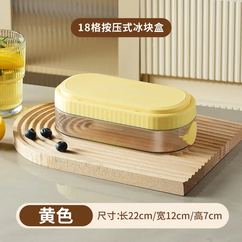 Portable Silicone Press Type Ice Cube Tray – 8-Grid, DIY Water Injection
