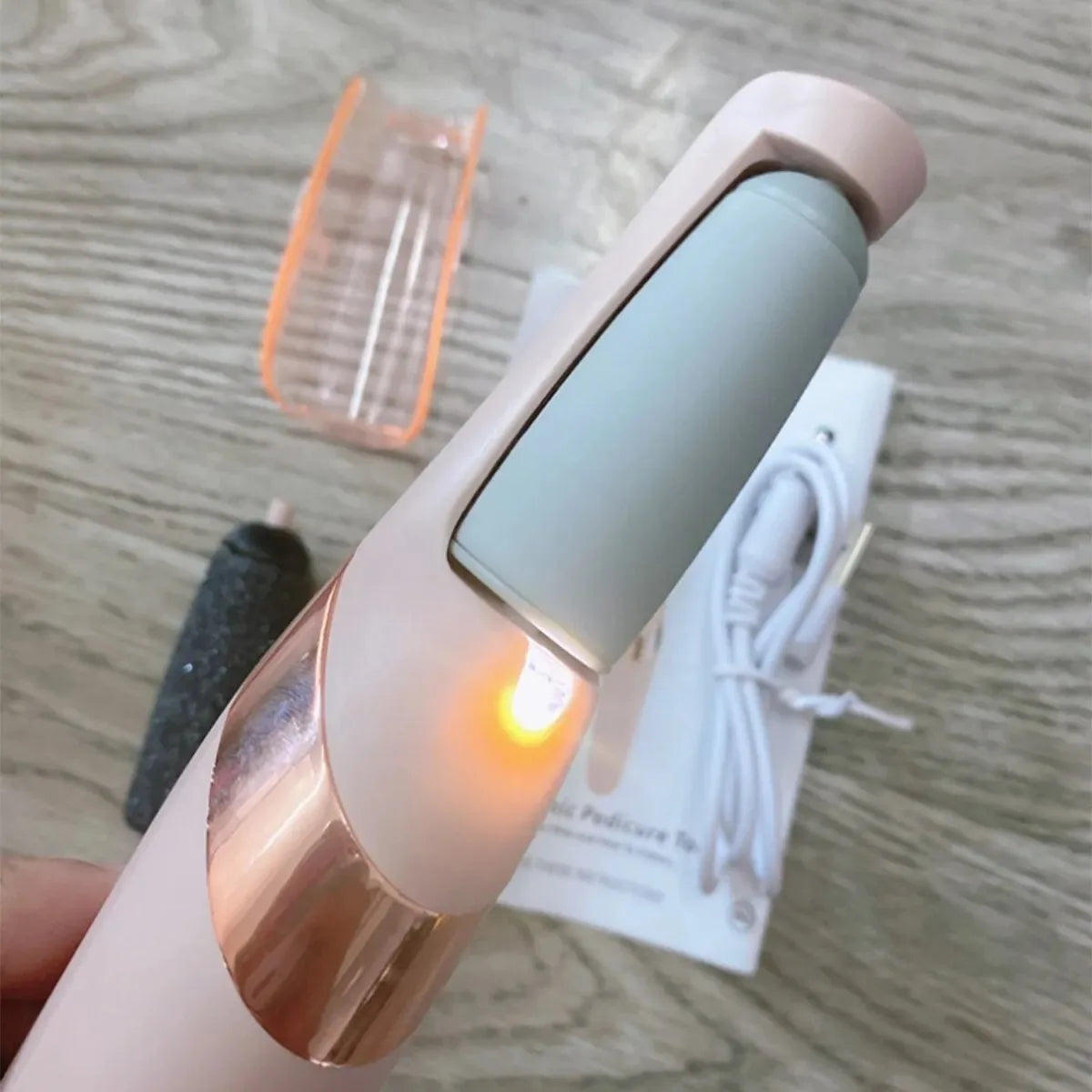 Pink Electric Foot Grinder – Electronic Callus Remover and Pedicure Tool