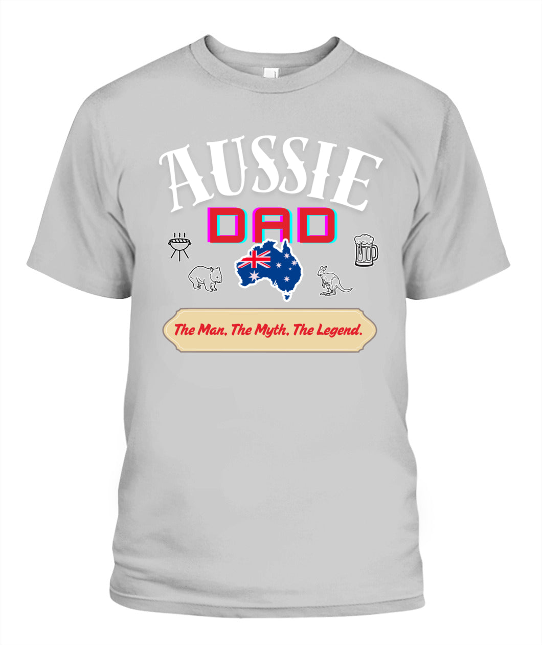 Fathers Day T-Shirt - Aussie Dad - Style 2