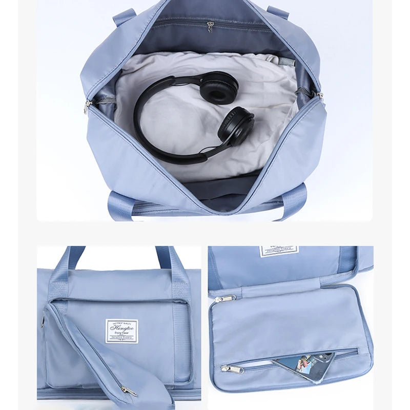 Large Capacity Foldable Travel Bag – Waterproof, Expandable Organizer