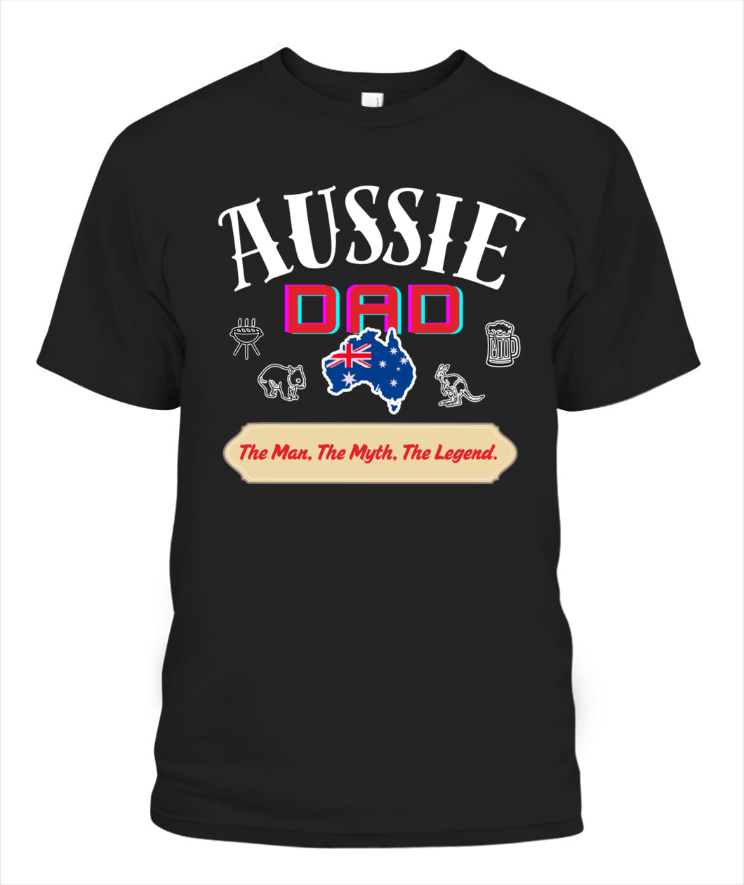 Fathers Day T-Shirt - Aussie Dad - Style 2