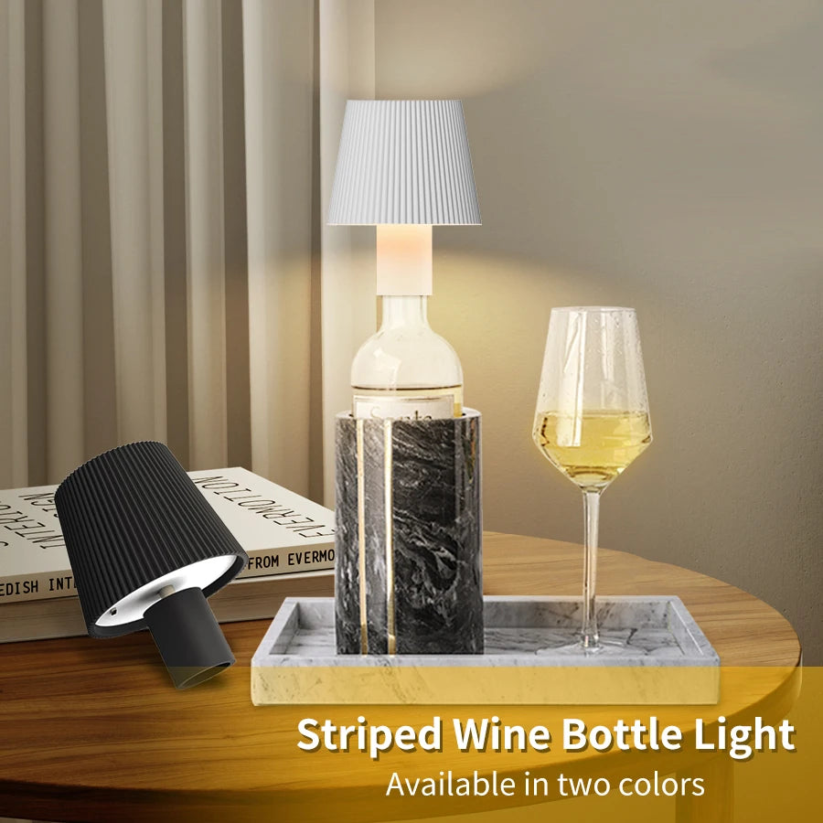 LED Wine Bottle Touch Lamp – Adjustable Brightness, Vintage Style