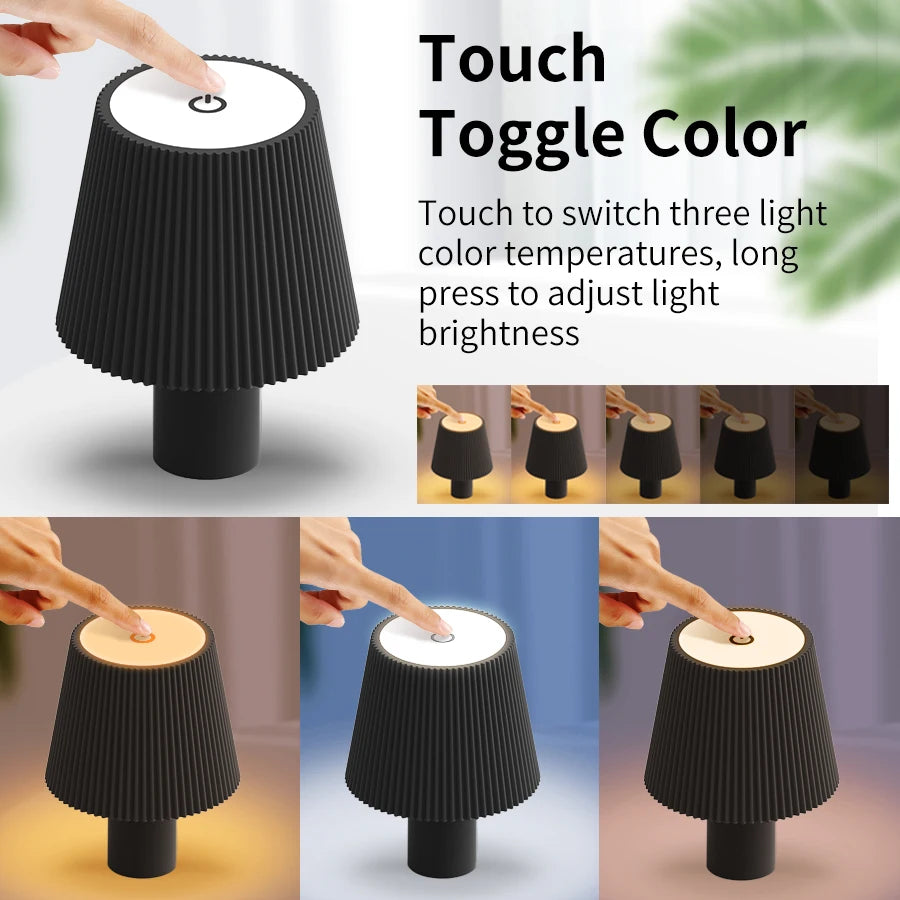 LED Wine Bottle Touch Lamp – Adjustable Brightness, Vintage Style