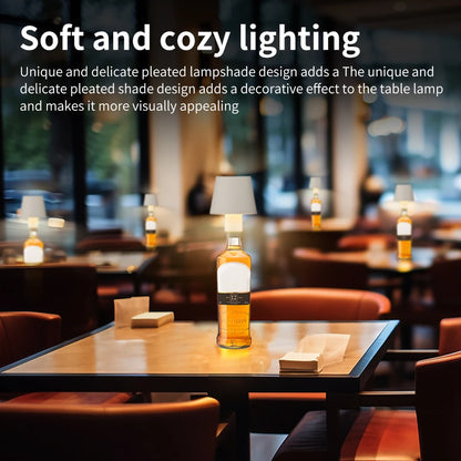 LED Wine Bottle Touch Lamp – Adjustable Brightness, Vintage Style
