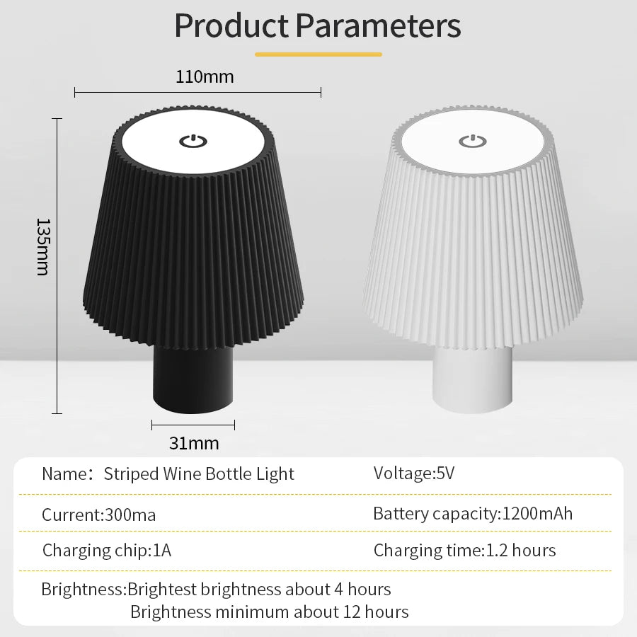 LED Wine Bottle Touch Lamp – Adjustable Brightness, Vintage Style