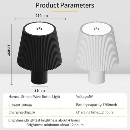 LED Wine Bottle Touch Lamp – Adjustable Brightness, Vintage Style